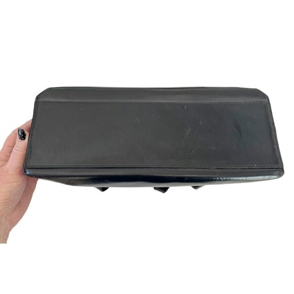 BURBERRY Vintage Black Leather Shoulder Hand Bag - Picture 5 of 12